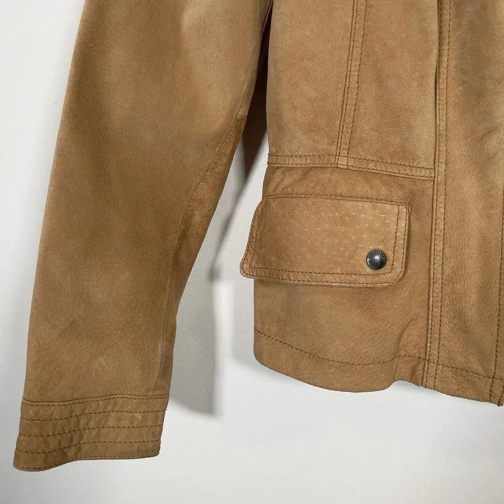 Eddie Bauer Seattle Suede Women's Medium Full Zip  Leather Jacket - Picture 8 of 16
